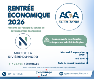 Rentrée économique 2026 MRC Rivière du Nord