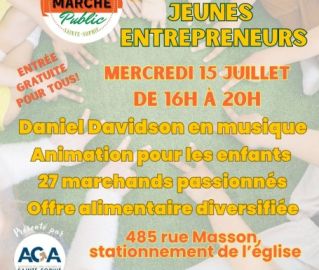 Marché Public 15 juillet Jeunes Entrepreneurs