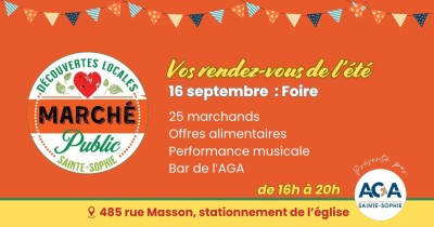 Marché Public 16 septembre Foire/Trad